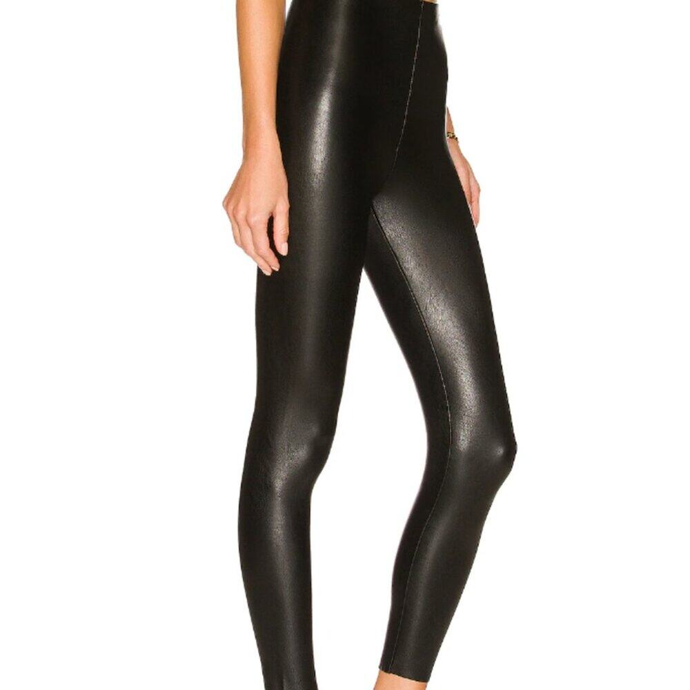 Commando Black Faux Leather Leggings Size L